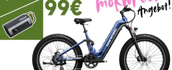Bis zu 800€ Rabatt auf Mokwheel E-Bikes und den Wechselrichter für 99€. Testberichte, Tipps & Gutscheine vom E-Mobilitäts-Influencer.