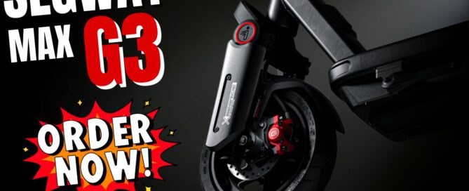 Entdecke den Segway Ninebot MAX G3D: TCS, Apple Find My, FlashCharge und 11-Zoll-Reifen – perfekt für anspruchsvolle Vielfahrer.