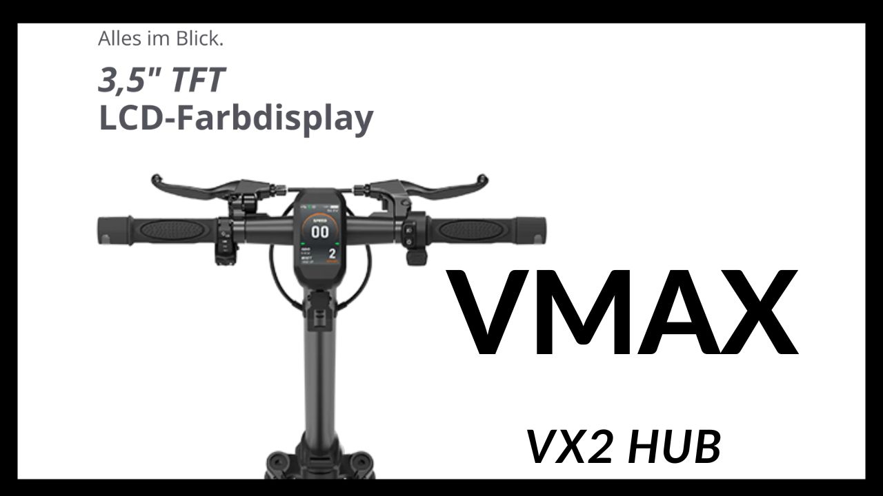 VMAX VX2 HUB vorgestellt: Geräuschlos, federnd, 20 km/h legal. Alle Specs & meine ersten Eindrücke.