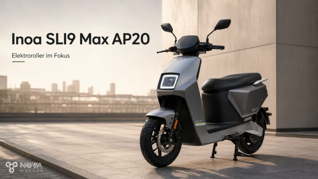 Der Inoa Sli9 max AP20 fährt bis 100 km/h, lädt extrem schnell und setzt auf starken Nova Motors Service inklusive Vor-Ort-Werkstatt.